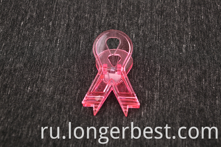 Pink ribbon magnetic clips